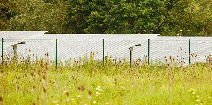 PV-Anlage auf einer Wiese
